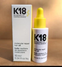 K18 Molecular Repair Damaged Hair Oil .34 oz / 10 ml Dry Messy Brittle Torn 
