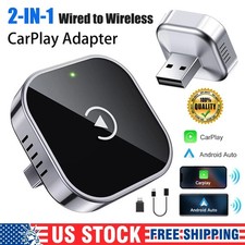 Wireless CarPlay Adapter for Apple iPhone Android Auto USB Adapter Plug Play