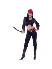 New Woman's California Costume - Gothic Pirate Lady - Halloween Costume Sz Lg