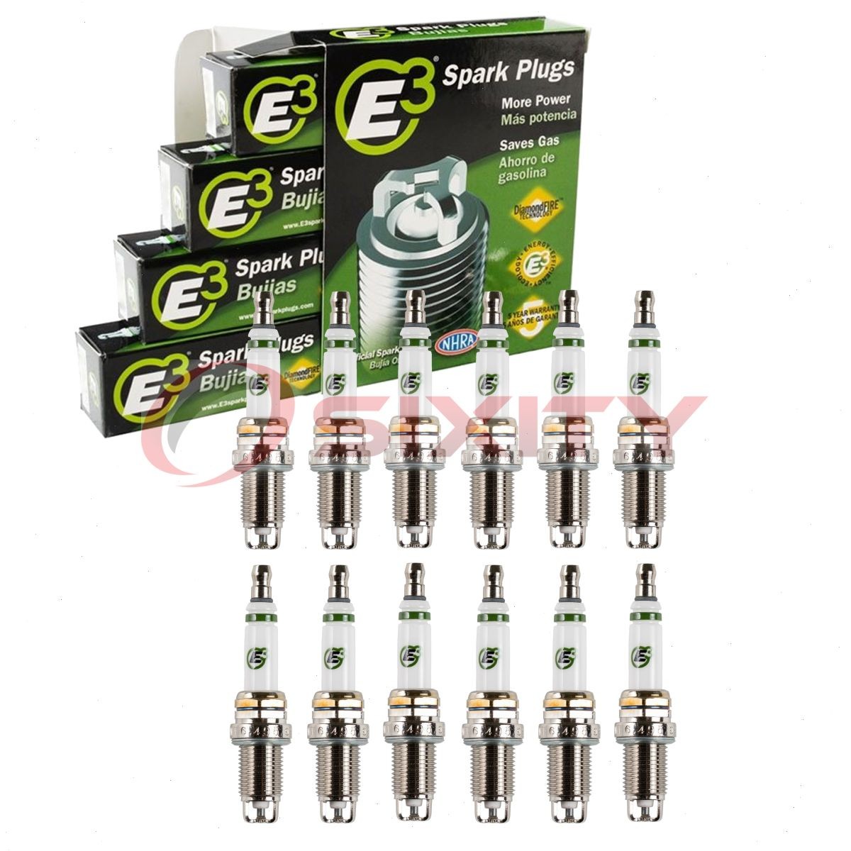 12 pc E3 Spark Plugs for 1994-2002 Mercedes-Benz SL600 6.0L V12 Ignition ci