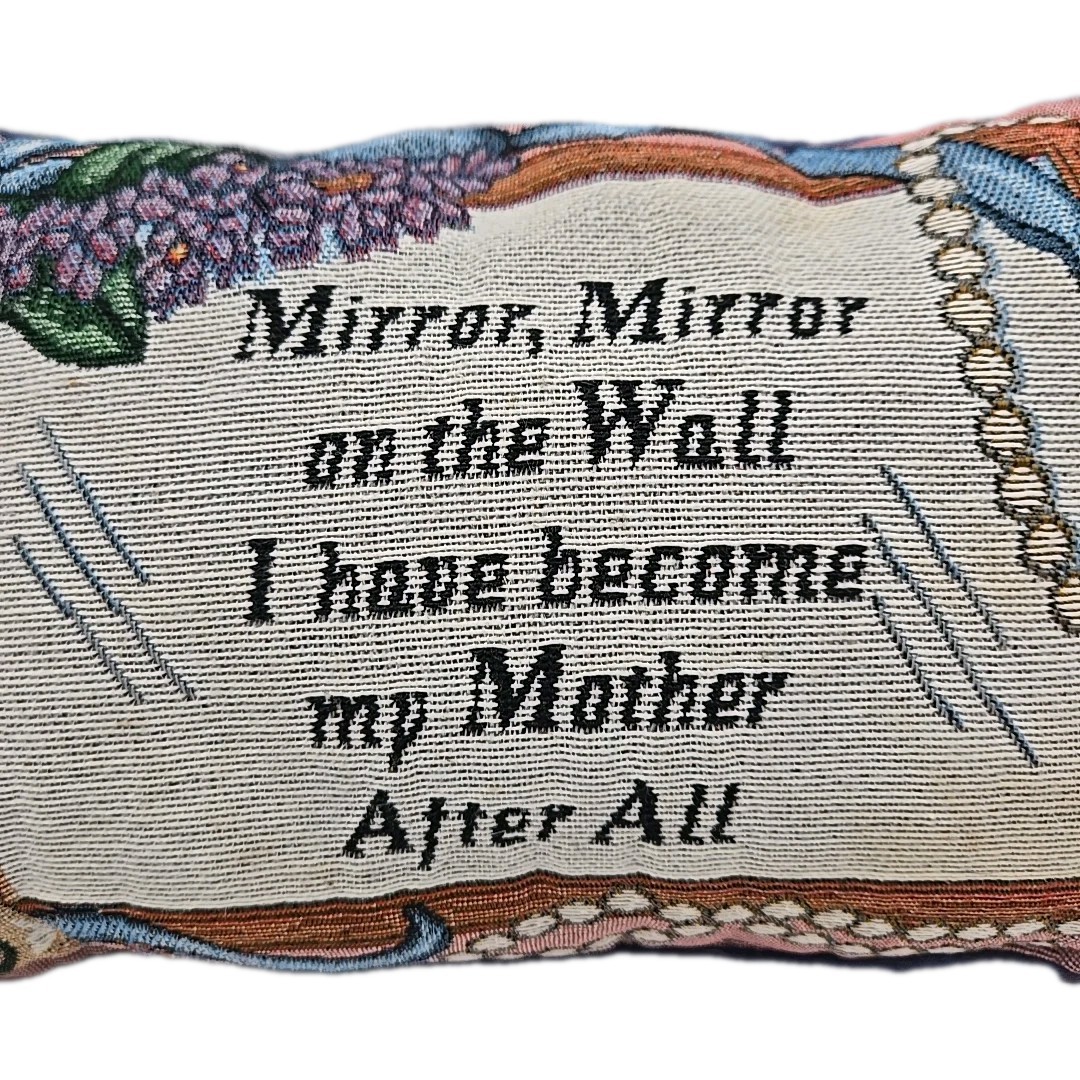 Novelty Throw Pillow Mirror Mirror On The Wall I Am My Mother After All Funny