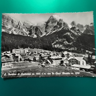 SAN MARTINO DI CASTROZZA WITH THE TOP ROSETTE - POSTCARD WITH SERRATED EDGE  