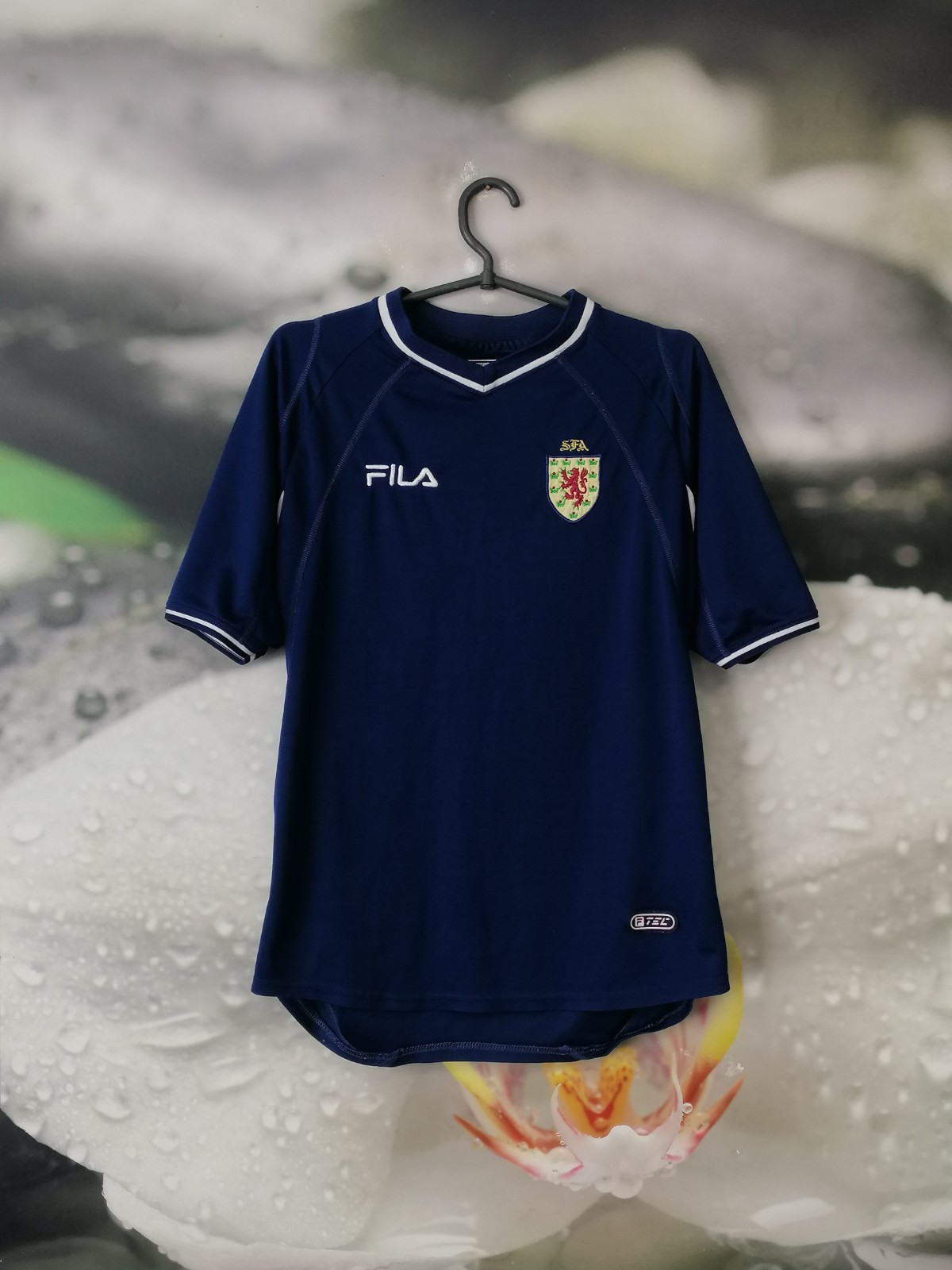 Maglia maglia calcio casa Scozia 2000 2002 Fila taglia S