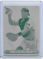 1/1 MIKE LIEBERTHAL 2000 PRISM CARD PRINTING PLATE PHILADELPHIA PHILLIES 1 OF 1