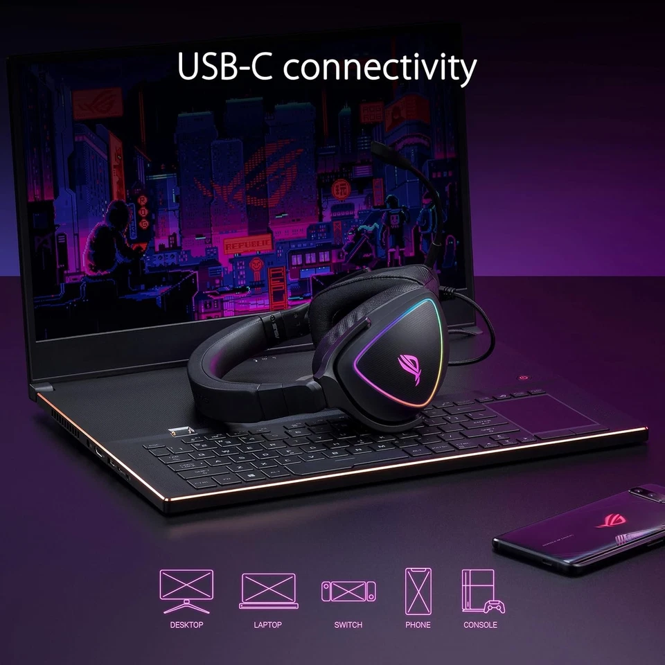 Cuffie da gioco con microfono Asus ROG Delta S - Immagine 4 di 4