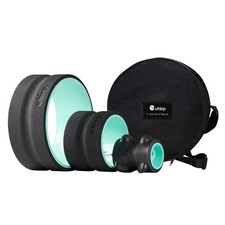 Chirp 3-pc Set Relief Wheel Foam Roller Firm Deep Tissue w/ Carrying Case - NEW