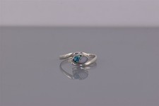 Sterling Silver Mosaic Turquoise  Mother of Pearl Bypass Band Ring 925 Sz: 5.5