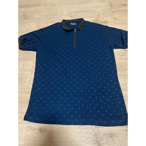 Fred Perry, Fred Perry Mens Vintage Blue All Over Print Zip Polo Shirt XL Punk Oi! GBH