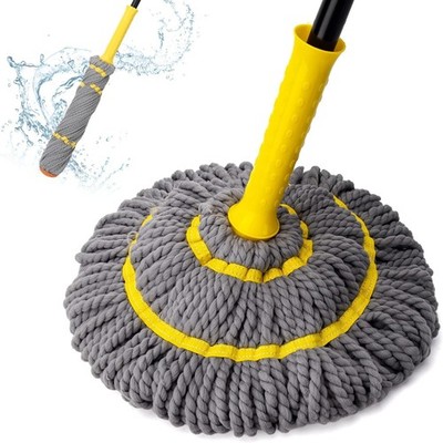 Self Wringing Twist Mop Wet for Floor Cleaning with 57''Long Handle Heavy Duty