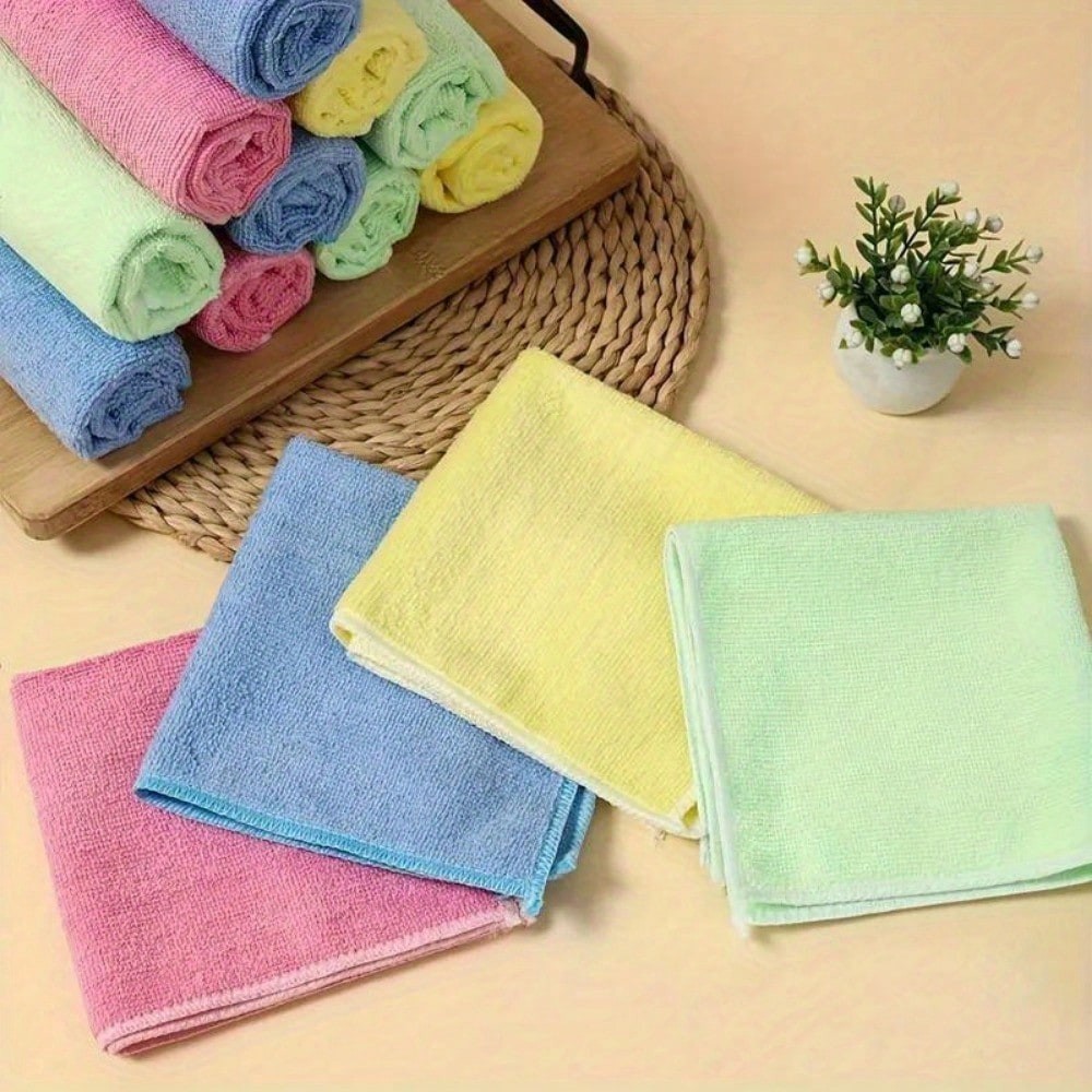 5PCS Microfiber Cleaning Cloths – 12x12 Inch, Lint-Free & Reusable, Multi-Purpos