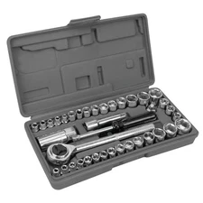Performance Tool W1173 SAE/Metric 40-Piece SAE and Metric Socket Set, 1/4" &