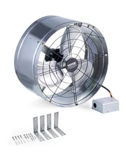 15 Inch Gable Mount Fan 1300 CFM Attic Exhaust Fan with Adjustable Thermostat
