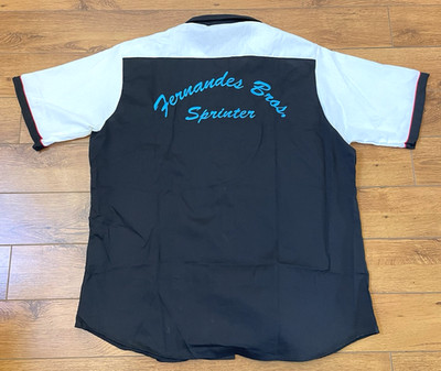 VINTAGE SPRINT CAR RACING TEAM SHIRT FERNANDES BROS NORCAL BUTTON DOWN LARGE