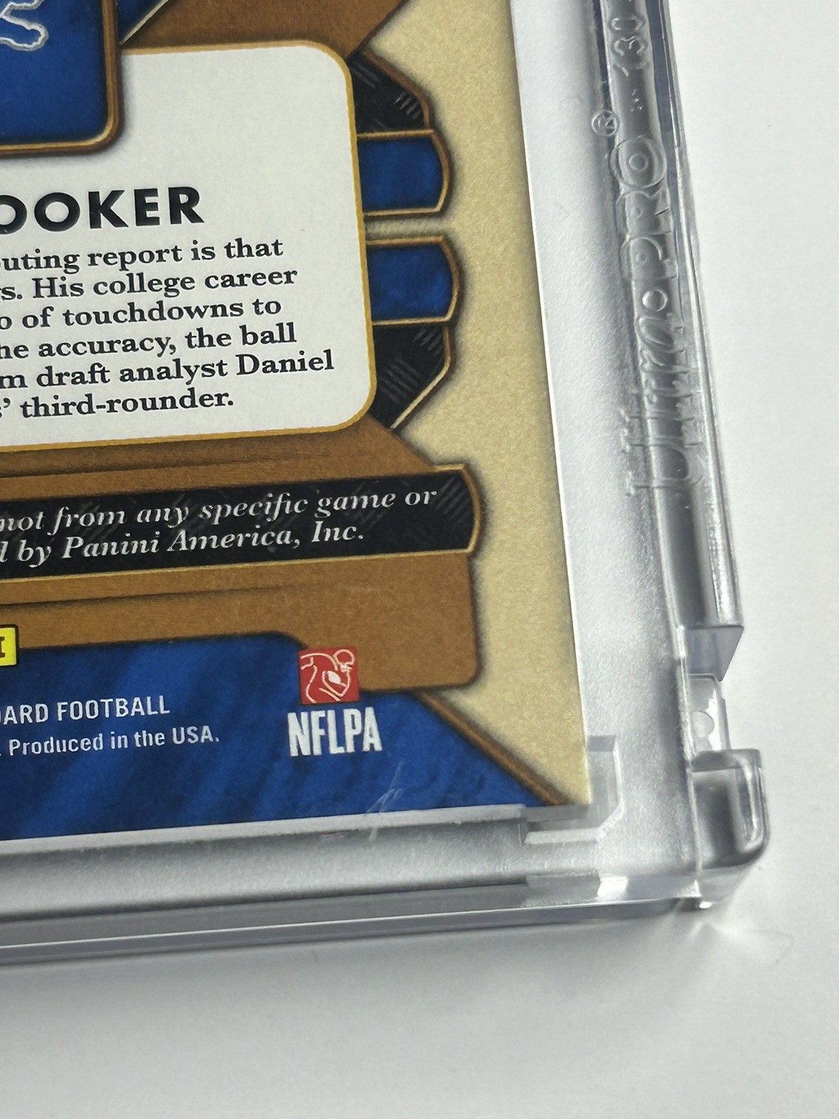2023 Panini Gold Standard Hendon Hooker NFL Logoman Nike Swoosh Auto 1/1 view 12