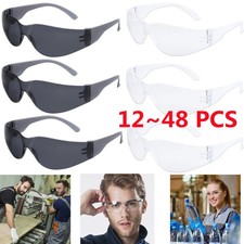 Safety Glasses Clear Anti-Fog & Anti-Scratch Eye Protection Work/Lab Goggles UK