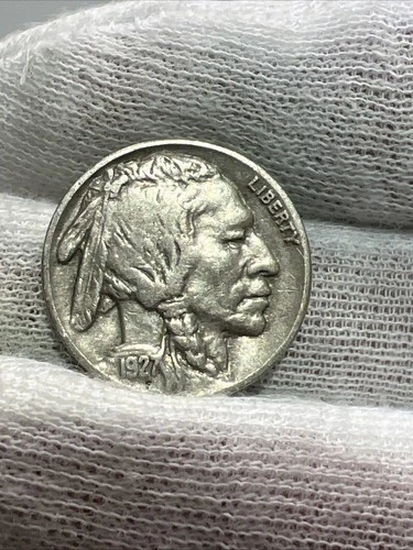 1927 Full Horn High Grade XF Buffalo Nickel -  Better Date US Coin!