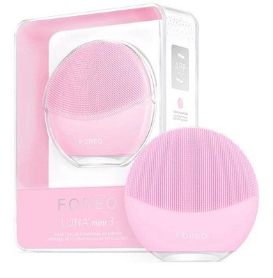 FOREO LUNA mini 3 Ultra-hygienic Facial Cleansing Brush -Waterproof- Pearl Pink