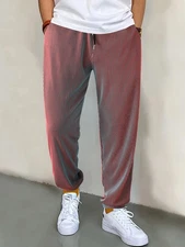 Men Casual Sports Pants Workout Baggy Sweatpant Long Trousers