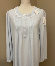 Miss Elaine Brushed CuddleKnit Nightgown Women s Size Large Soft Cozy Sleepwear