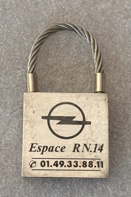 Original Opel Espace RN 14 Schlüsselanhänger Vorhängeschloss zum Öffnen und Schließen Auto Keychain