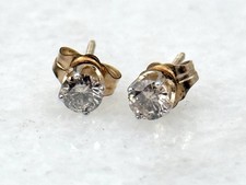 Vintage 14k Yellow Gold 1/2 ctw  Round Brilli...