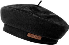 Beret Hats Artist Hat Solid Color French Cap for Women Classic Warm Chic