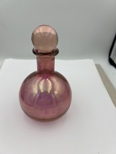Vintage Cranberry Art Glass Perfume Decanter
