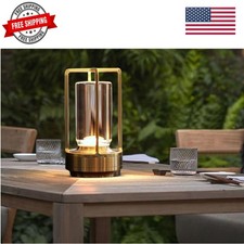 Portable Metal Table Lamp for Indoor/Outdoor ,Rechargeable Cordless LED Lamp,...