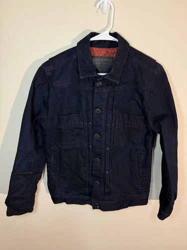 Freenote Classic Cloth Denim Riders Jacket Raw Fleck Indigo Small image 2