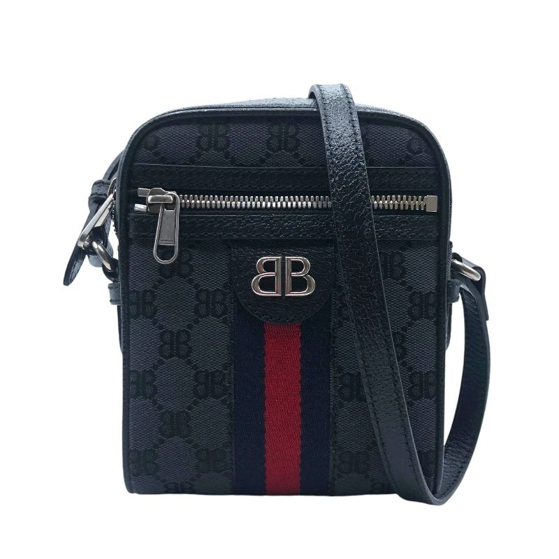 BALENCIAGA Longue épaule GUCCI Collaboration 680129 noir toile cuir #2194