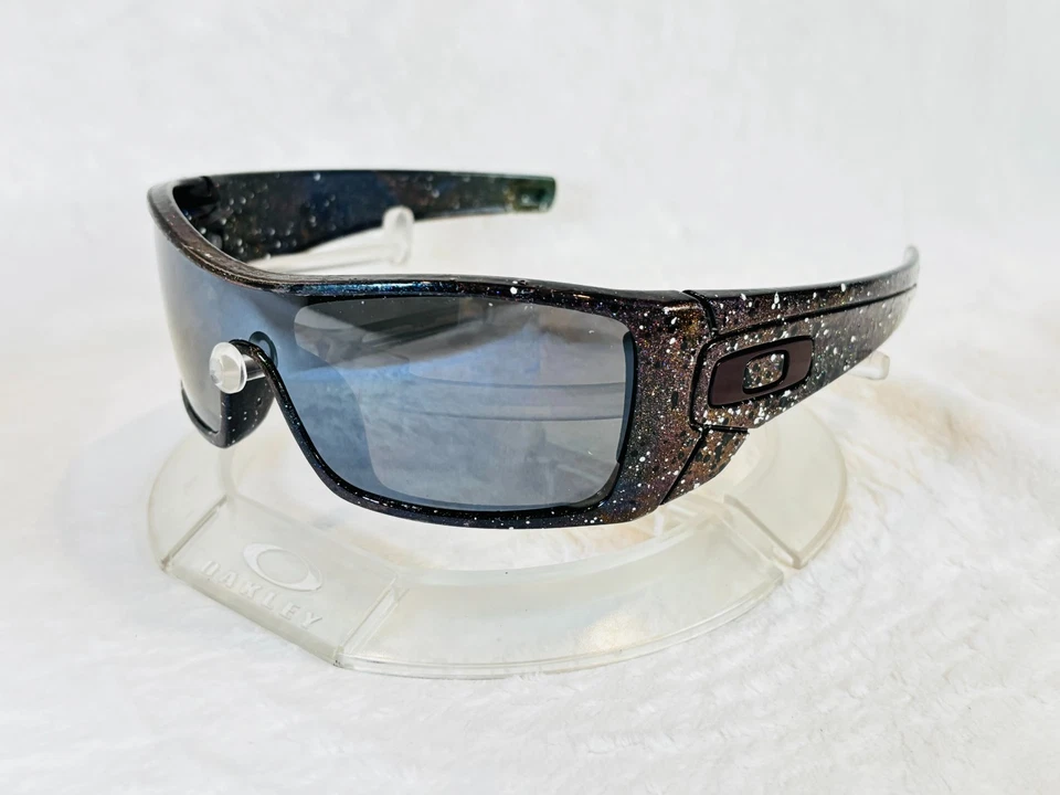 Custom Oakley Batwolf Galaxy ColorShift Splatter Sunglasses with Black Lenses - Image 4 of 4