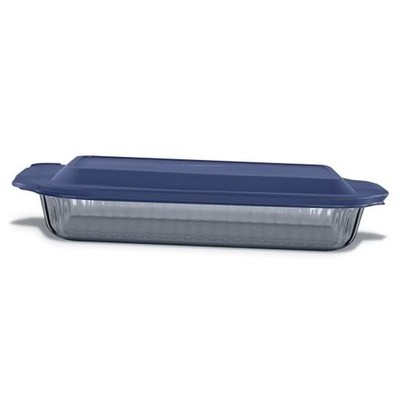  Colors Tinted () Glass Baking Dish with BPA-Free Lid, Oblong 9x13 Smoke