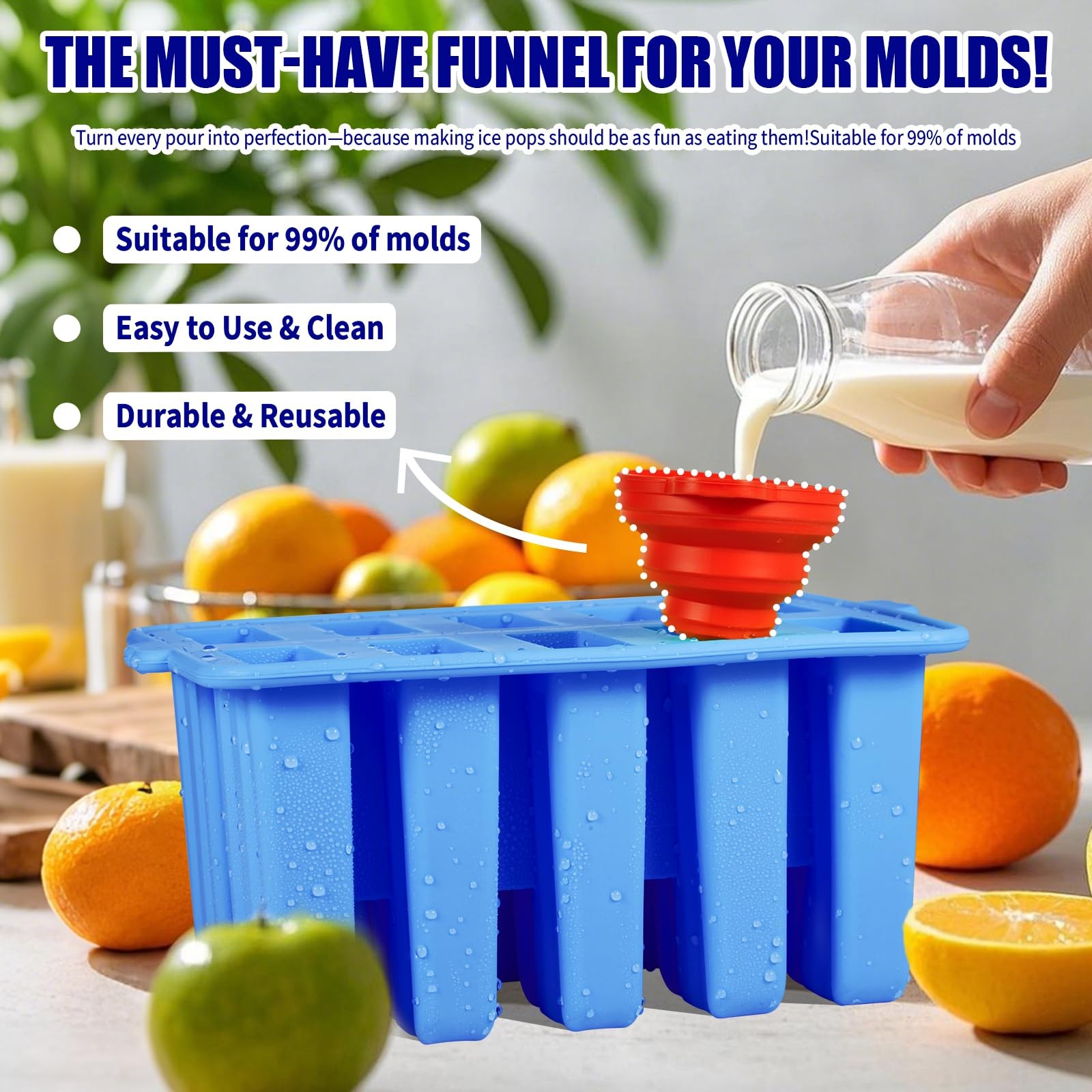 Silicone Popsicles MoldsPopcylce MoldsFood Grade Reusable Popsicle Molds fo