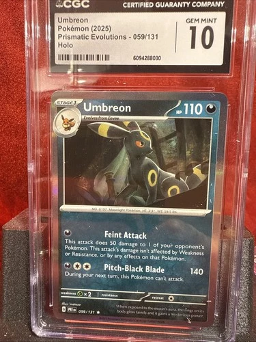 2025 Pokémon Prismatic Evolutions Umbreon 059/131 Holo CGC 10