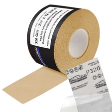 320 Grit PSA Longboard Sandpaper, 2-3/4" Continuous 12 Yard Roll - Self Adhesive