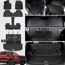 Floor Mats Cargo Mat with Backrest Mats for 2020-2025 Kia Telluride... Fast Ship