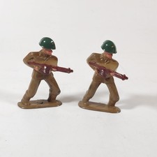 2 Barclay Manoil Toy Soldier 27 Soldier with Machine Gunner