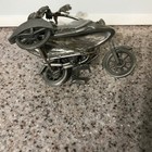 Partha Pewter 1991 skeletons on motorcycle and sidecar red crystal eyes — photo 8