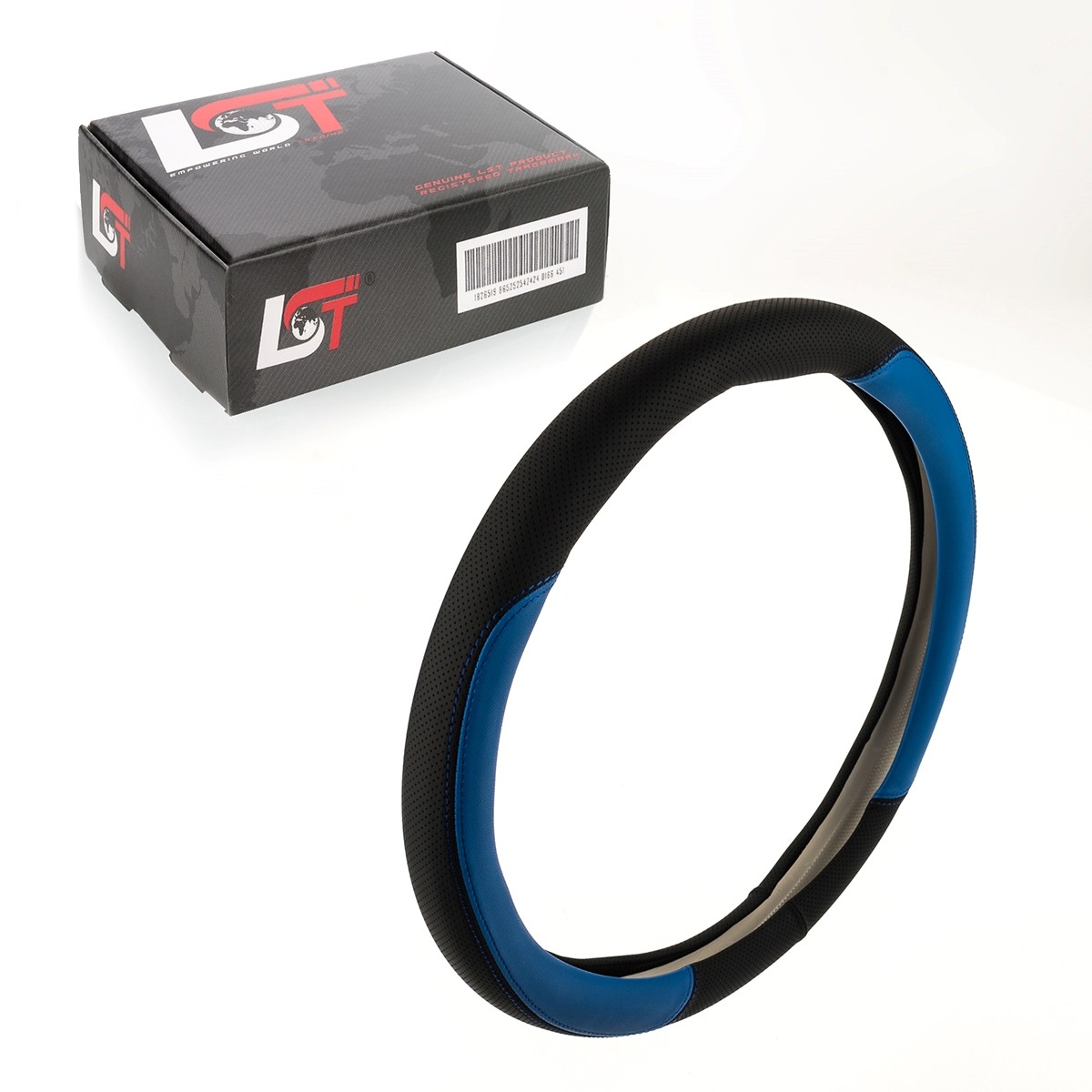 Steering Wheel Cover Ø 38X9 Cm Black Blue For Audi A1 A3 A5 A7