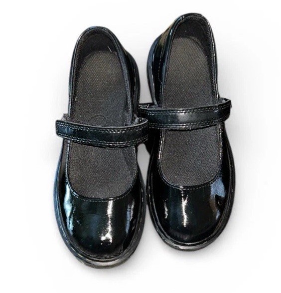 Dr. Martens Junior Glossy Black Patent Leather Mary Jane Shoes Kids Size 1