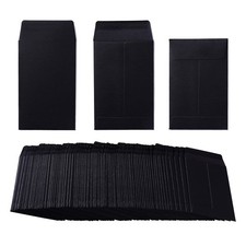 200 Pack Small Coin Envelopes, Black, 2 1/4 x 3 1/2 2 x 3 Inch, Black