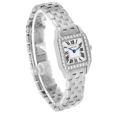 Cartier Santos Demoiselle White Gold Diamond Ladies Watch WF9005Y8 3