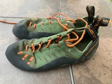 La Sportiva Tarantulace Rock Climbing Shoes Mens Size EU 45 US 11.5 Green Suede