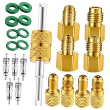 Pcs Brass Refrigerant Tank Adapter 1/4" to 1/2" Fitting 21 R134a Model 2