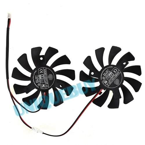 75mm For MSI GTX1050 GTX1050TI Dual Fan Replacement 40mm 2Pin HA8010H12F-Z 0.5A
