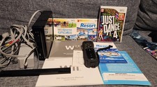 Nintendo Wii RVL-001 Black With Cords, Controller And Games Wii Sports & Resort