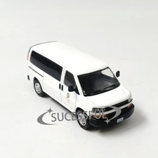 1/64 White Chevrolet Express Van Alloy Diecast Detailed Collectible Model