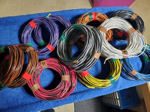 18 AWG Hookup Wire 70ft Twisted Pair 600V TFFN MTW Gas/Oil Resistant 70'