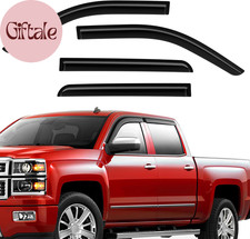 Rain Guards Compatible with Chevrolet Silverado/Gmc Sierra 1500 Crew Cab 2014 20