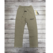 Essentials Fear of God Men's Beige Fleece Sweatpants M Drawstring Pockets